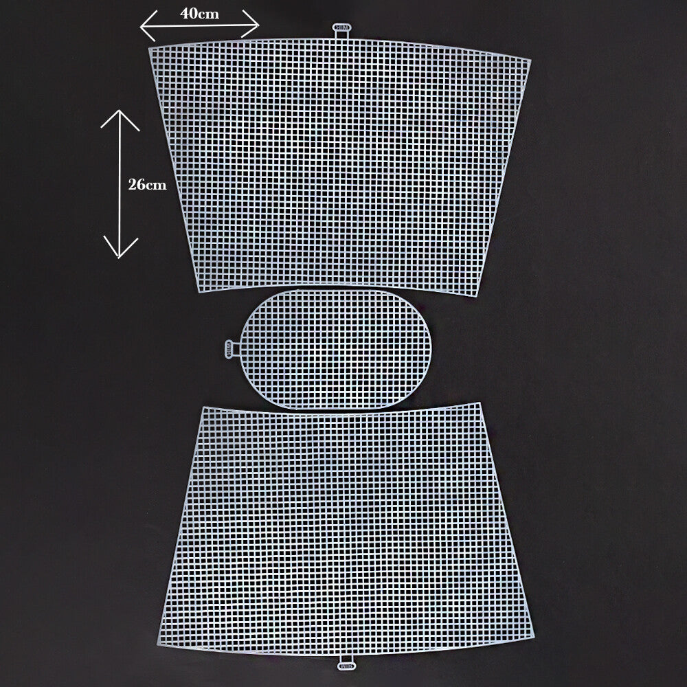 Yabalı 40x26 cm Beyaz Plastik Çanta Kanvası